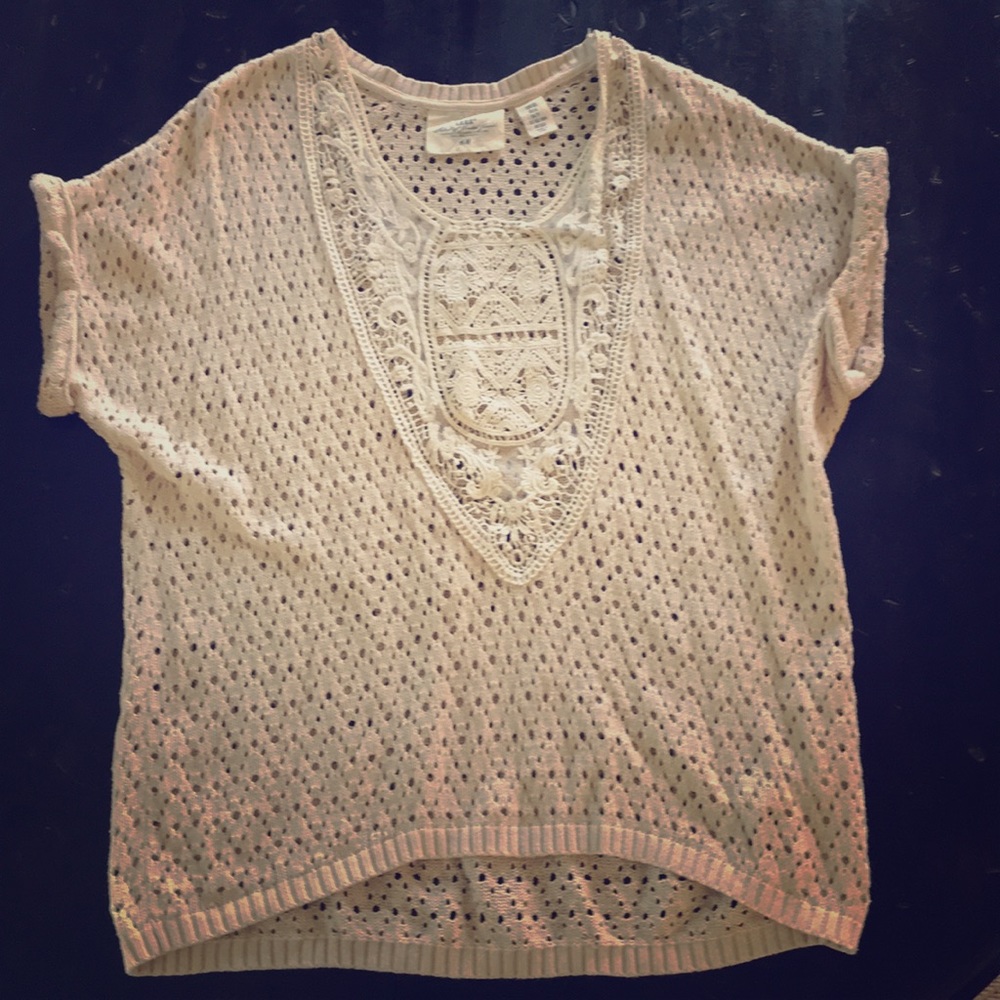 H&M oversized lace detail sweater